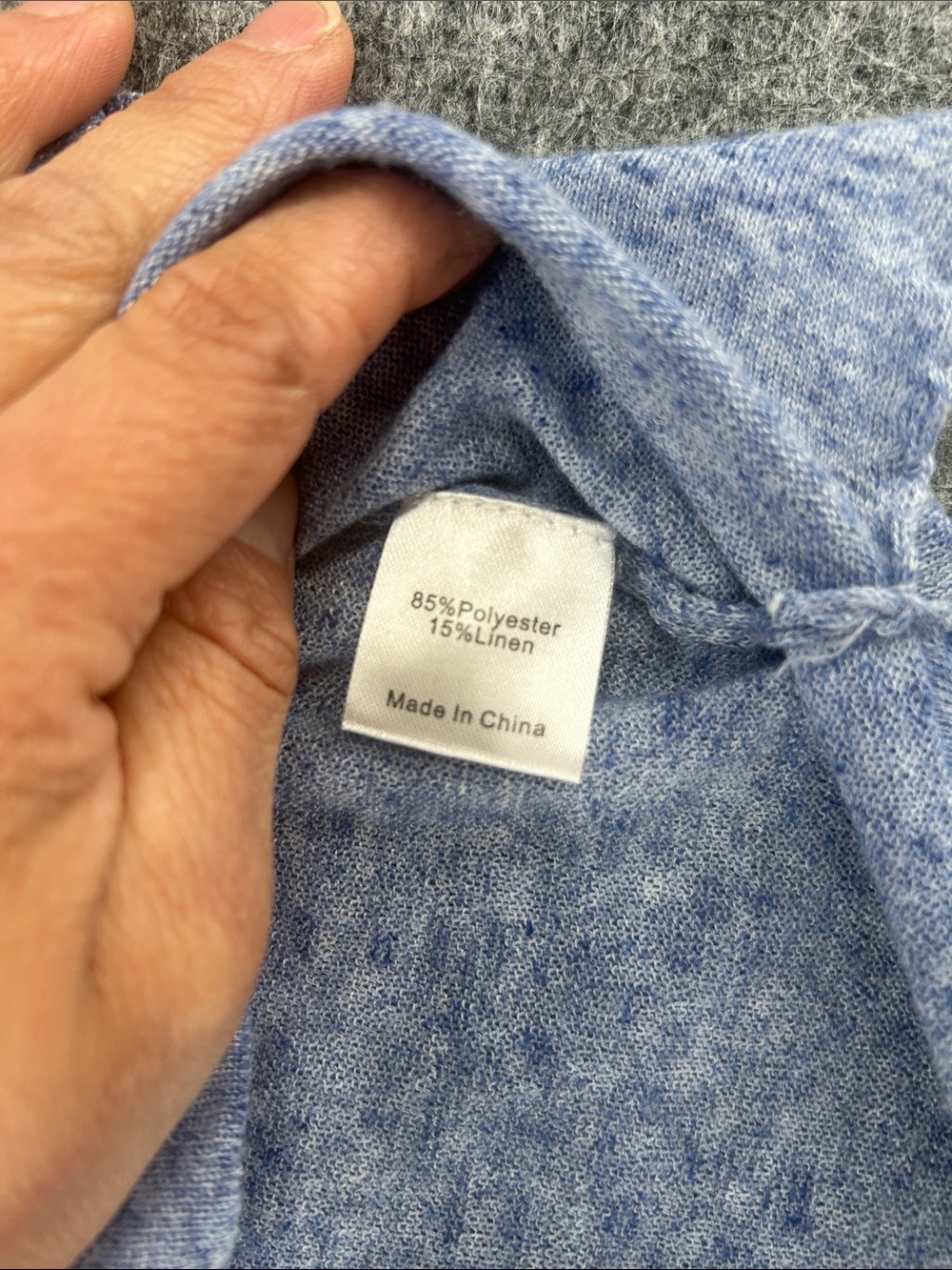 Tuckernuck Women’s Clayton 3/4 Sleeve Knit Polo, Chambray, Size XS/S - Picture 8 of 10